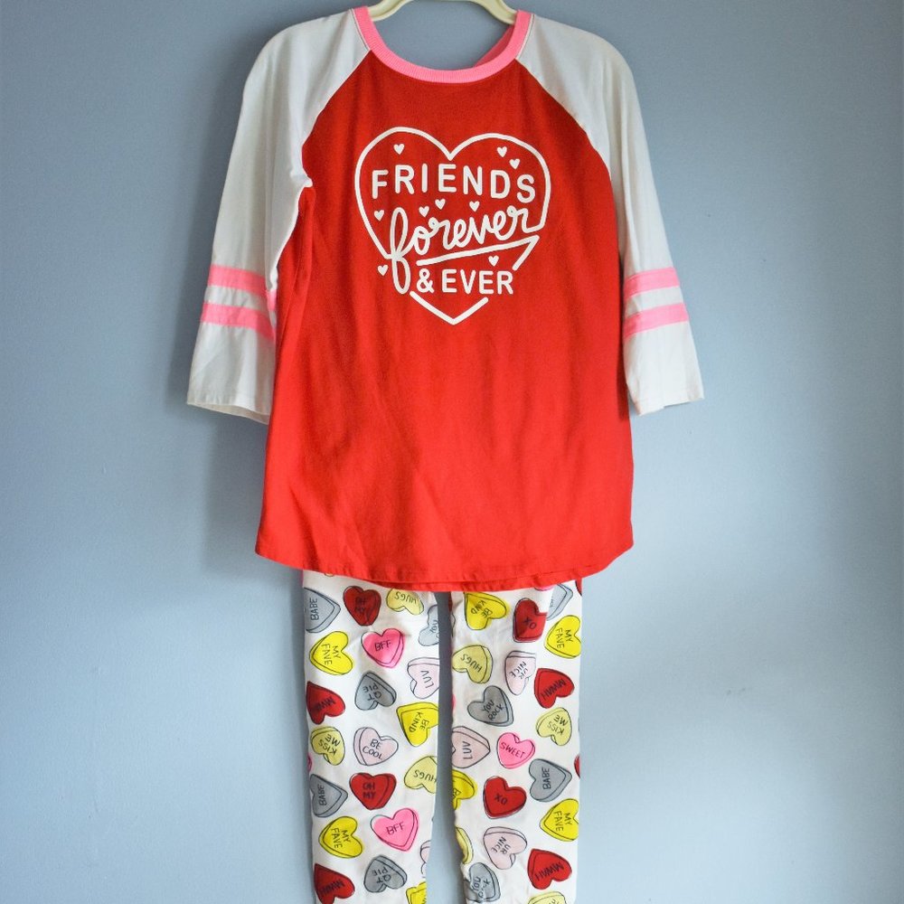 Cat & Jack Valentine Shirt & Leggings 14/16 XL